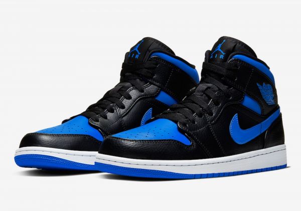 Nike Air Jordan 1 Mid Men's Shoes Black/Royal Blue-Black-White DQ8426-042 9