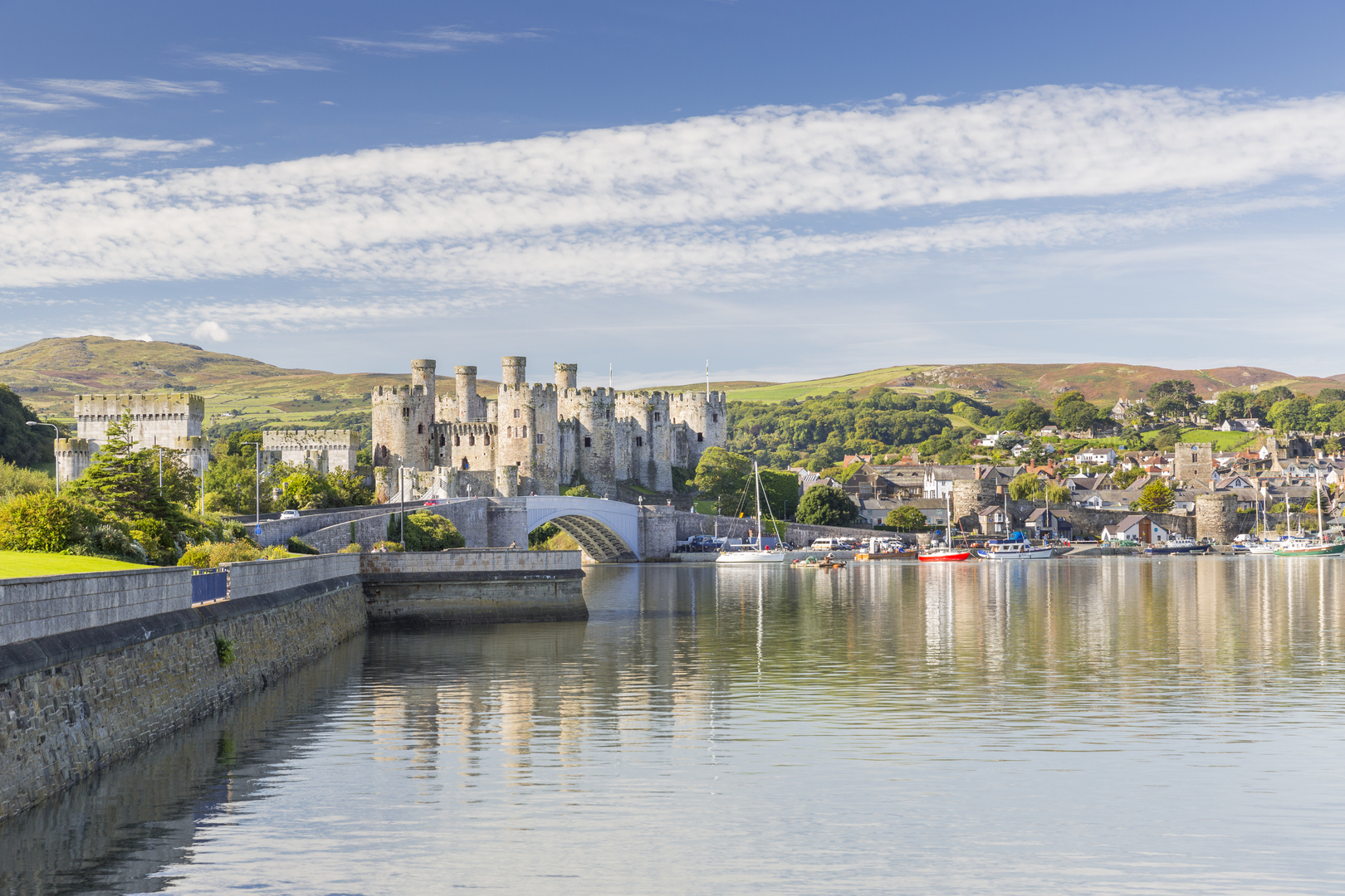 Conwy Castle across the Conwy River.