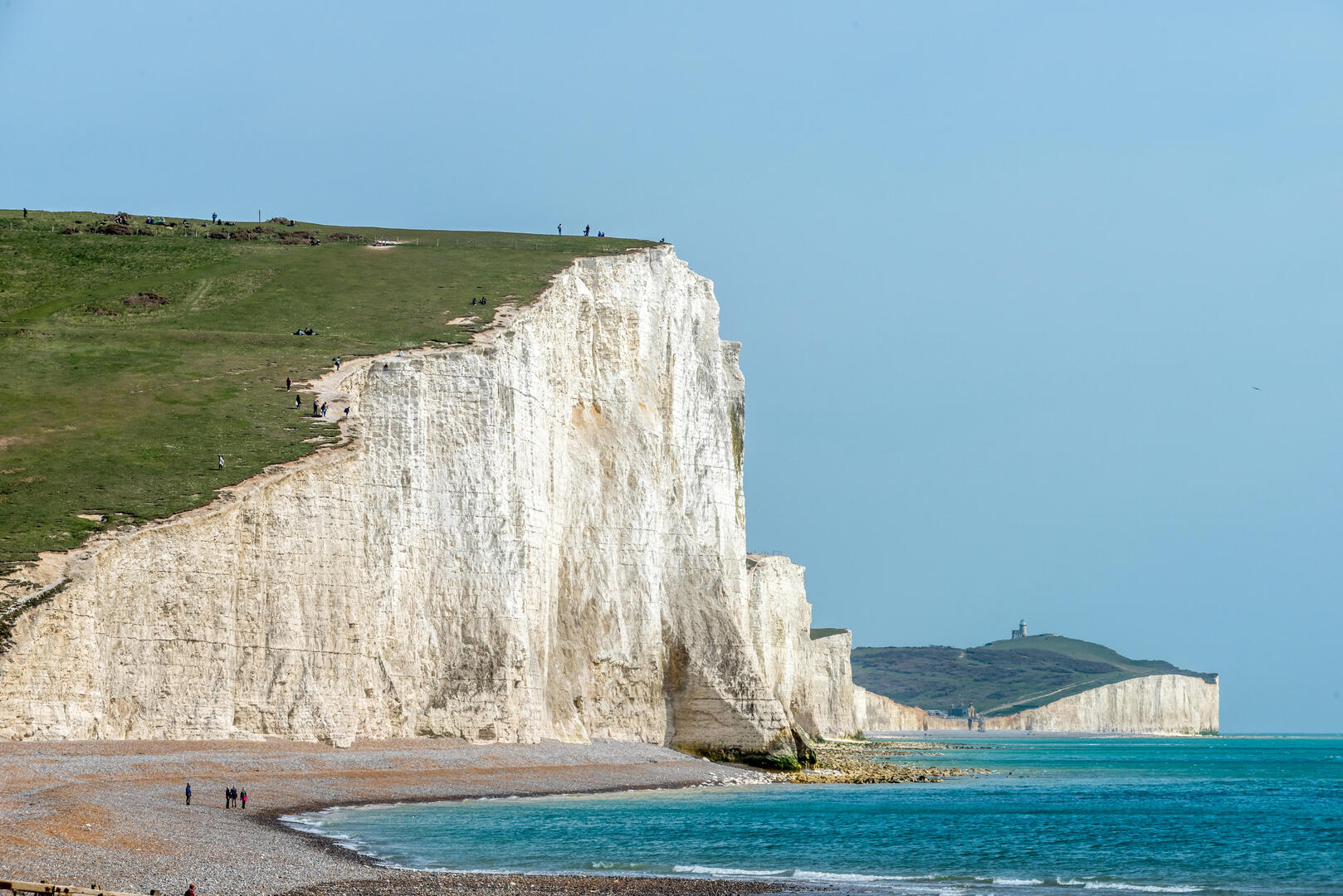 The Seven Sisters cliffs at Cuckmere Haven, near Seaford, East Sussex.