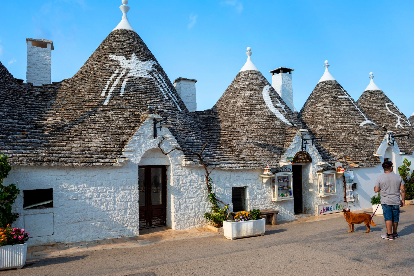 Trulli houses and shops in Alberobello, Puglia, showcasing the uniqueness of Italy's southern region.